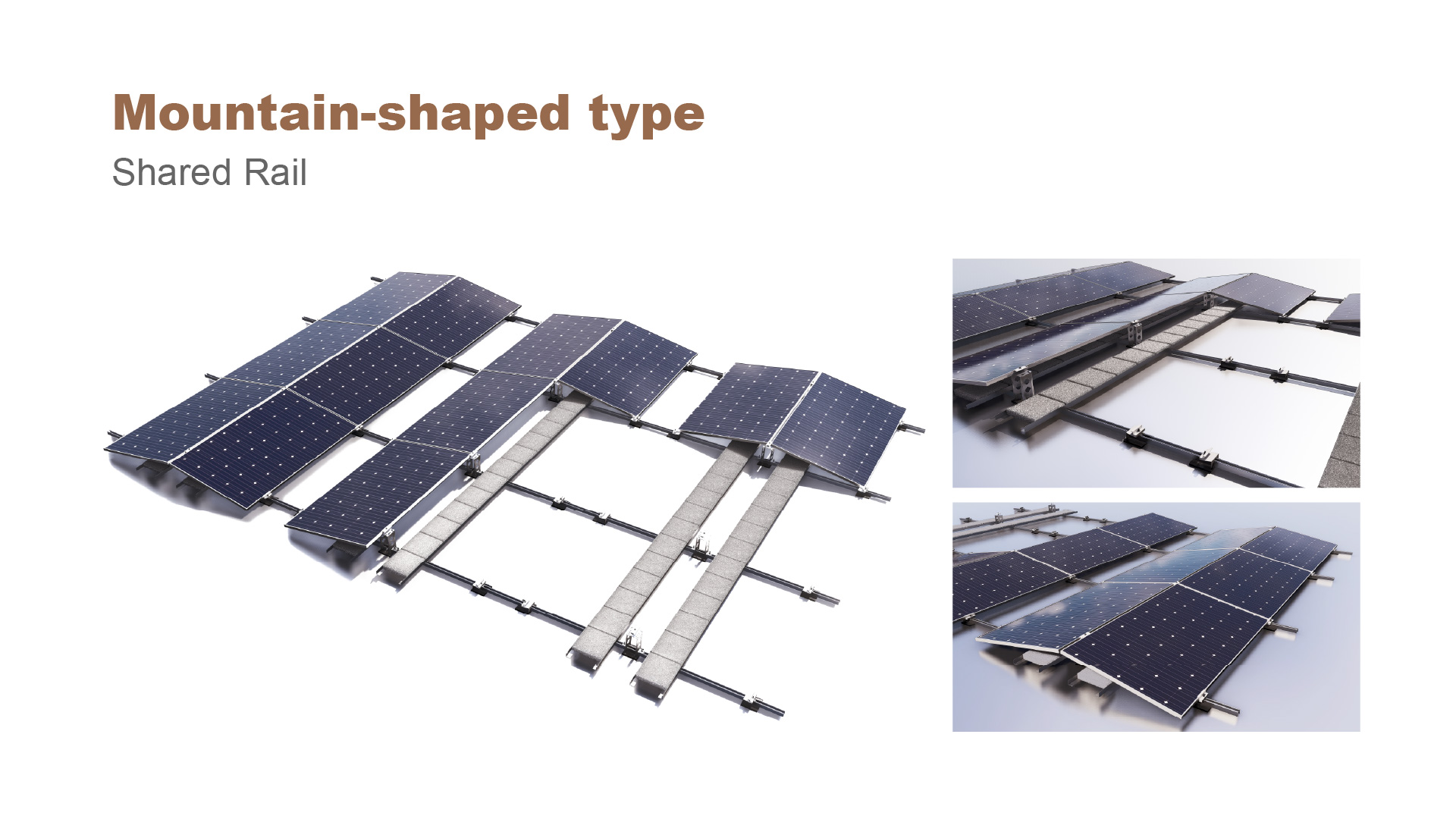 Shared Rauil Solar Flat Roof (Ballasted System) | Non-Penetrating & High Wind Resistance ...