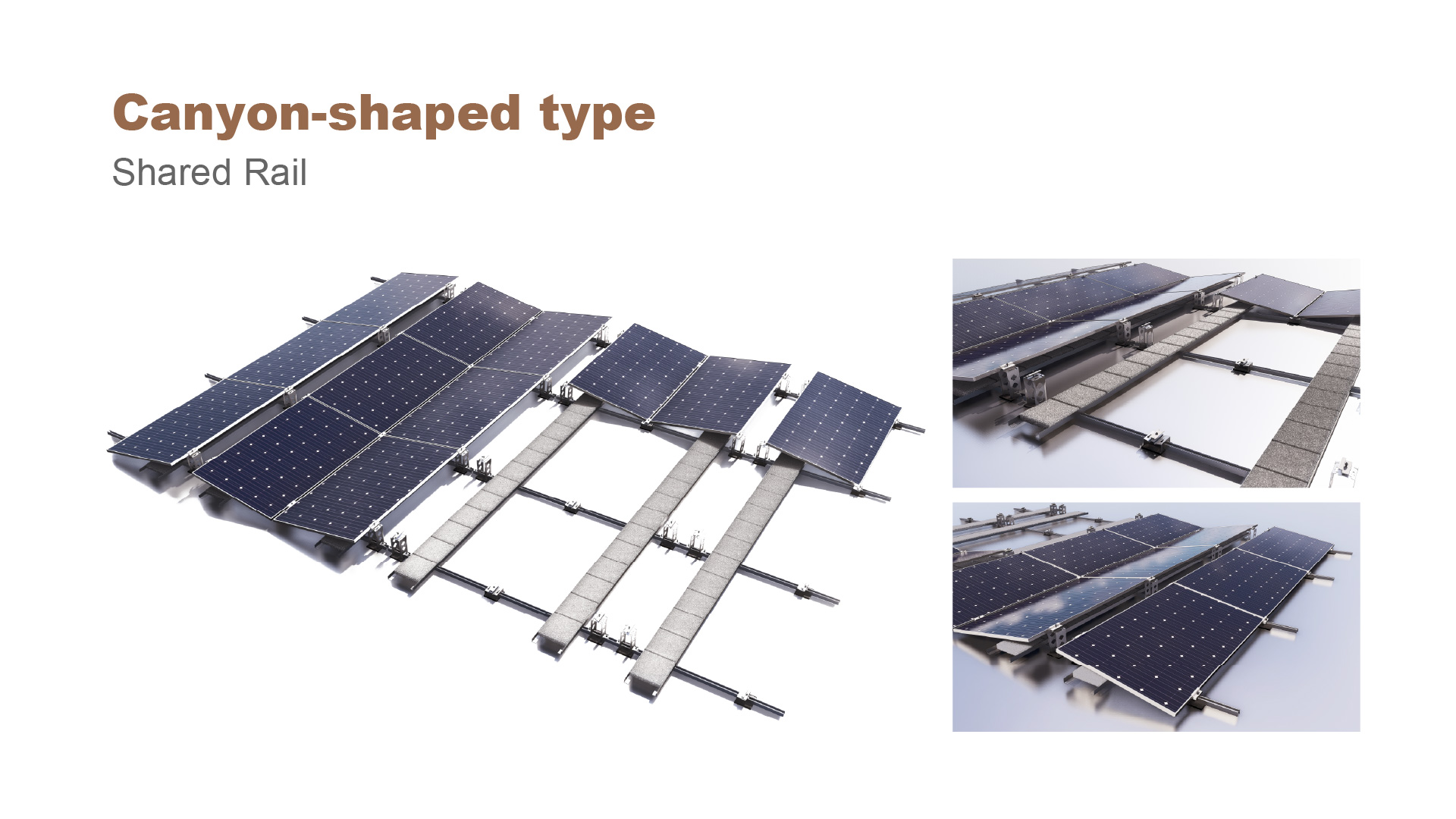 Shared Rauil Solar Flat Roof (Ballasted System) | Non-Penetrating & High Wind Resistance ...